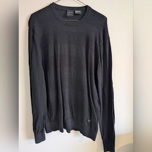 Armani Exchange Men's Crewneck Sweater in Black